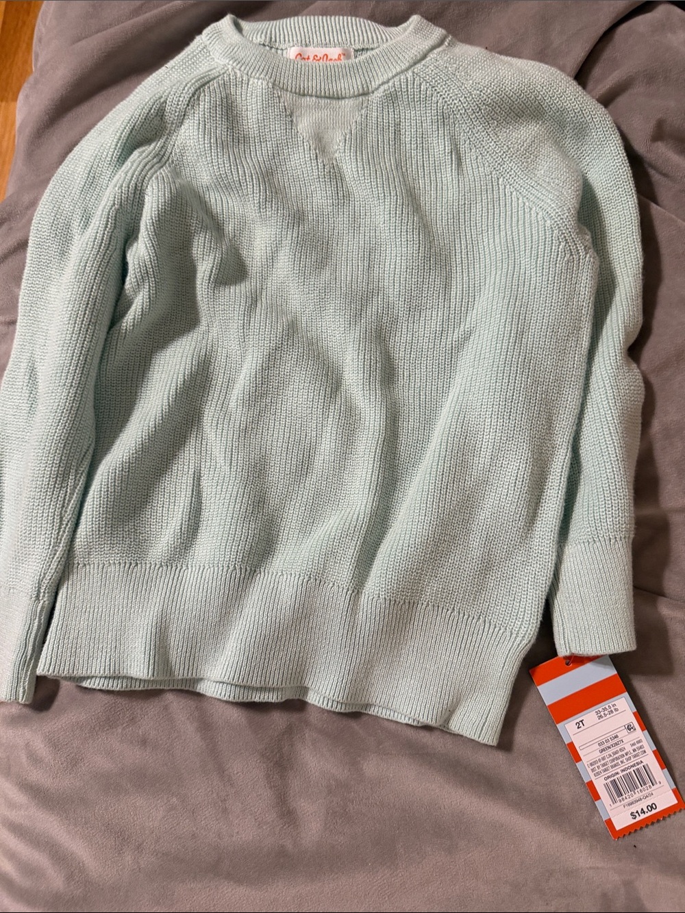 Cat & Jack Mint Green Crewneck Sweater